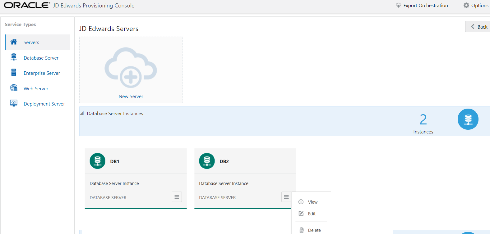 View and Edit Schema options