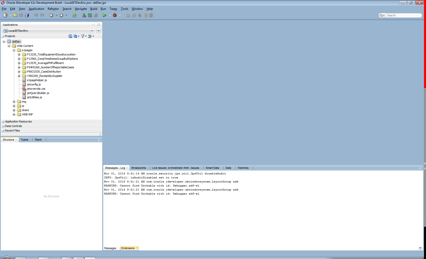 e1pages folder in JDeveloper