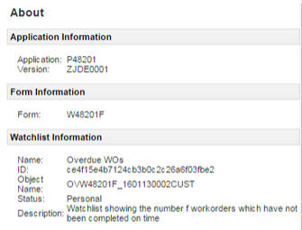 About Watchlist page