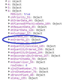 Order No parameter name example