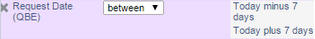Request Date (QBE) field