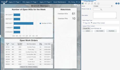 Active Content Page in preview mode