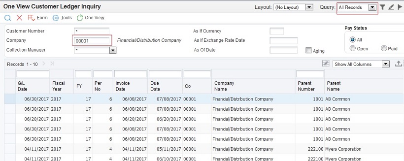 IDE Connections list