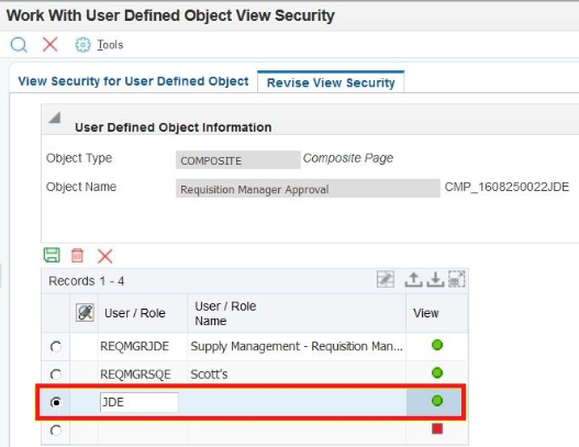 View Security Enabled