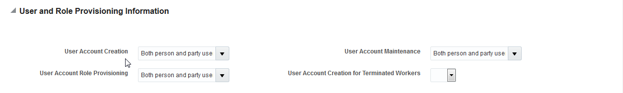 User and Role Provisioning