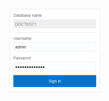 username and password to open service console