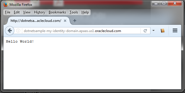 DotNetSample application response