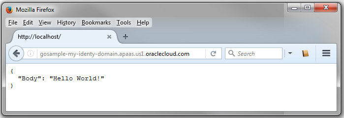 GoSample application response