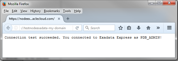 Firefox window - TestNodeApplication response