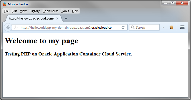 HelloWorldApp response