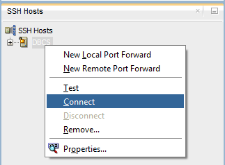 Action menu - Connect