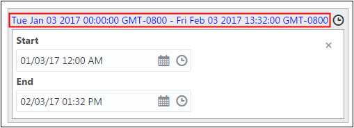 The customized time range filter on the Analytics page