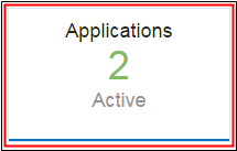 The Applications analytics tile