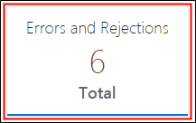 The Errors and Rejections tile