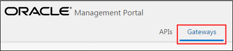 Management Portal - Gateways