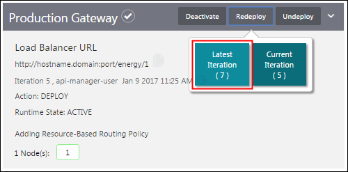 Production gateway section