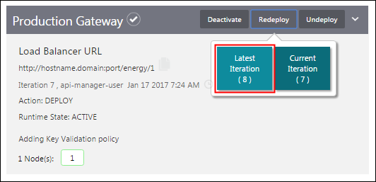 Production gateway section