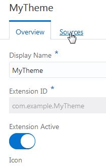 Overview tab of MyTheme page