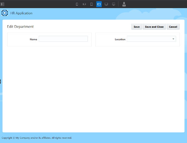 Edit Department page