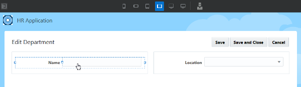 Edit Department page