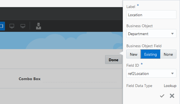 Combo Box pop-up box