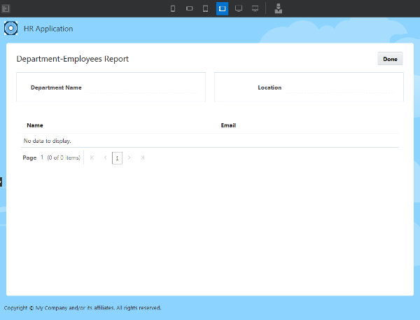 Department-Employees Report page