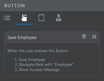 Default Button actions