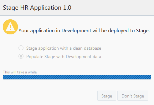 Stage Application dialog progress bar