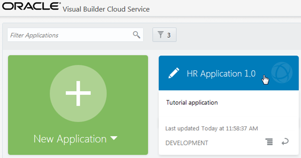 Staged application on Home page