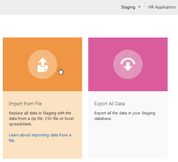 Import from File tile