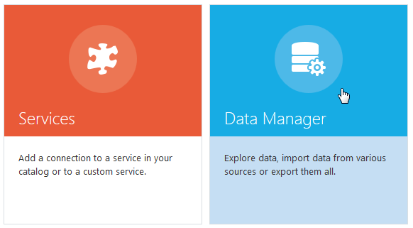 Data Manager tile