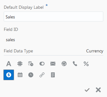 Sales field pop-up box