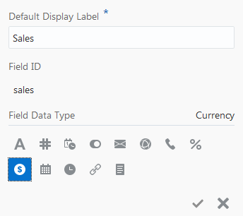 Sales field pop-up box