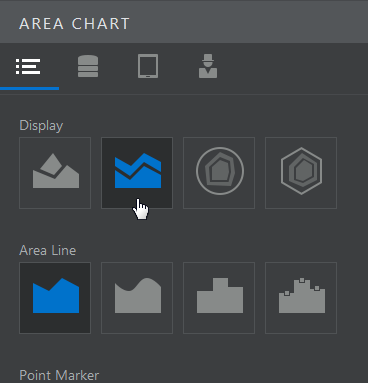 Area chart display properties