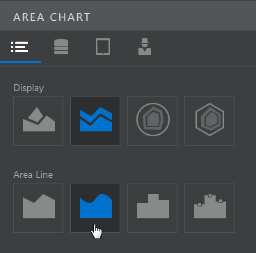 Area chart line style
