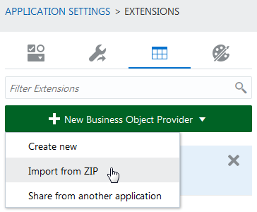 Import from ZIP menu selection