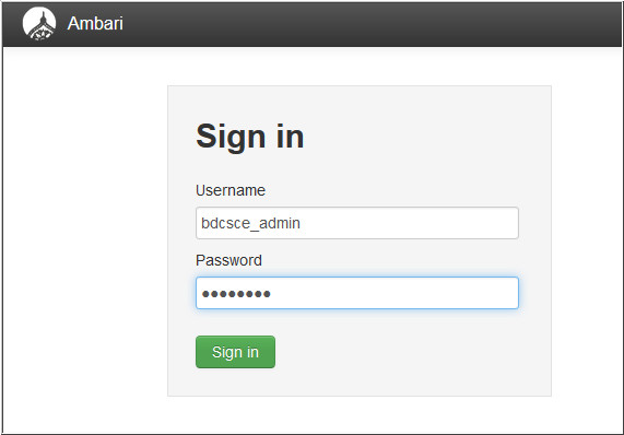 Ambari login