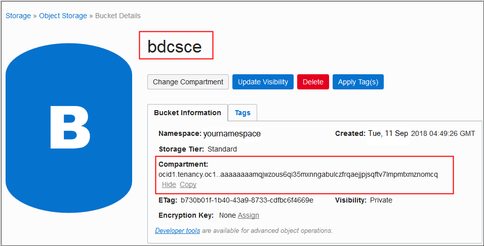 bdcsce bucket