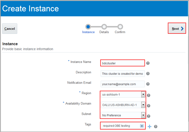 bdcsce instance