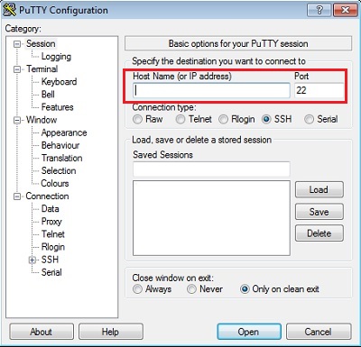 Log in to your instance using PuTTY