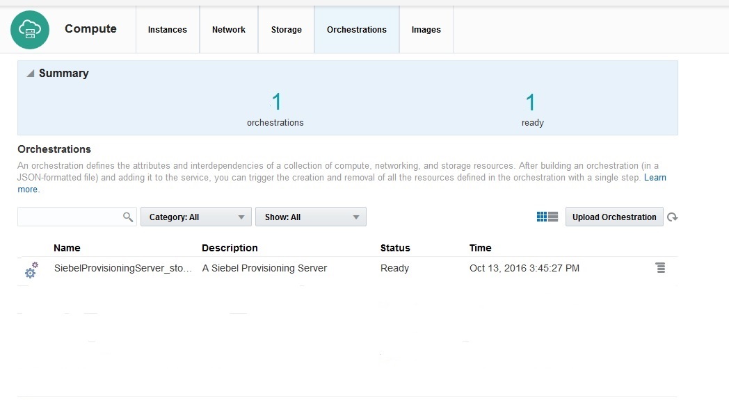 Instance list, Initializing window