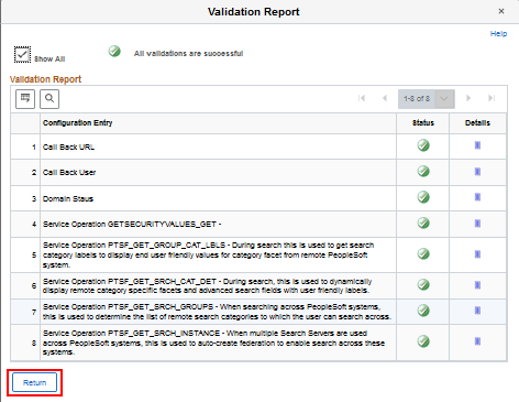 Vaidation Report page