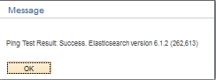 Ping Test Result: Success message box