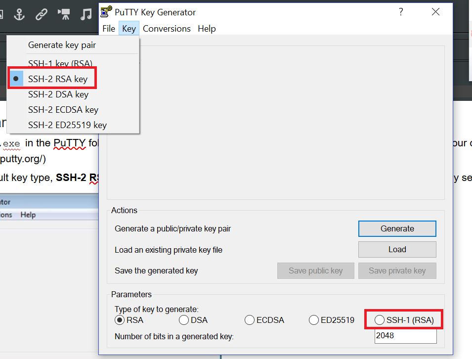 Generate SSH key pair on Windows, PuTTY Key Generator