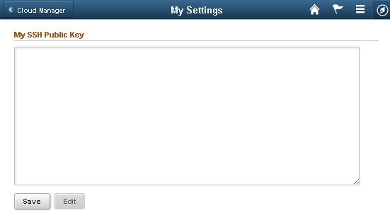 My Settings page
