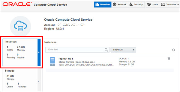 compute overview page