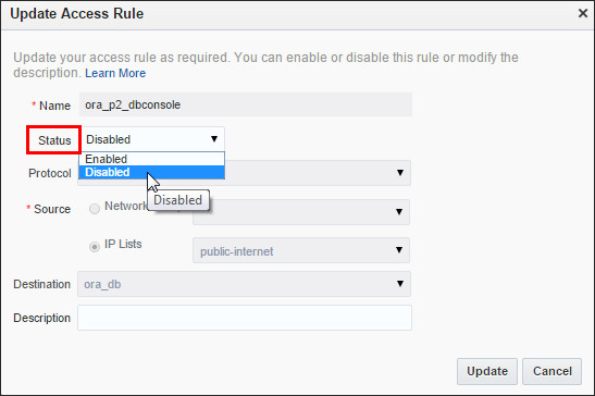 update access rule page