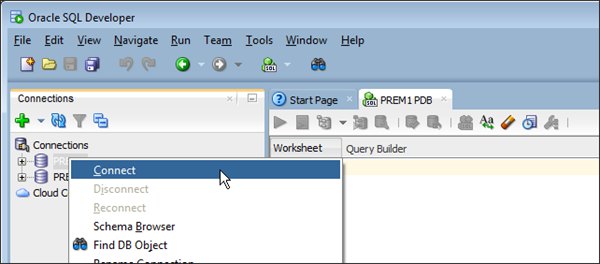 New database connection dialog