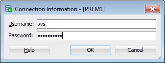 New database connection dialog