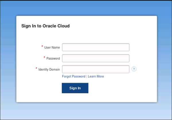 Cloud Service sign in